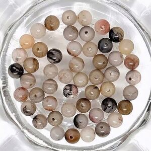 50pcs Beads for Jewelry #19759 Natural Rhodonite Stone Beads